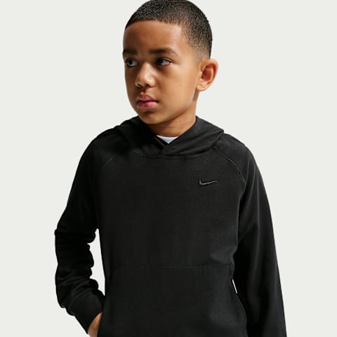 Детское худи-пуловер для мальчиков Nike Primary Nanoknit Dri-FIT с УФ-защитой, цвет: Чёрный