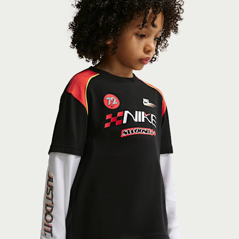 Детская футболка Nike Sportswear Victory Lap Twofer, цвет: Чёрный