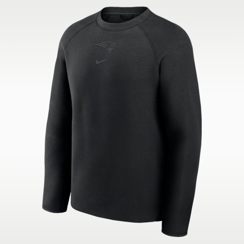 Мужской свитер Nike New England Patriots Tech Fleece NFL Pullover Crew, цвет: Чёрный