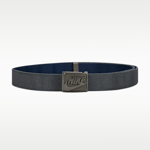 Двусторонний текстурированный эластичный ремень Nike, цвет: Серый / Синий