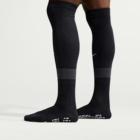 Футбольные гетры Nike VaporFast до колена, 1 пара, цвет: Чёрный / Волчий серый