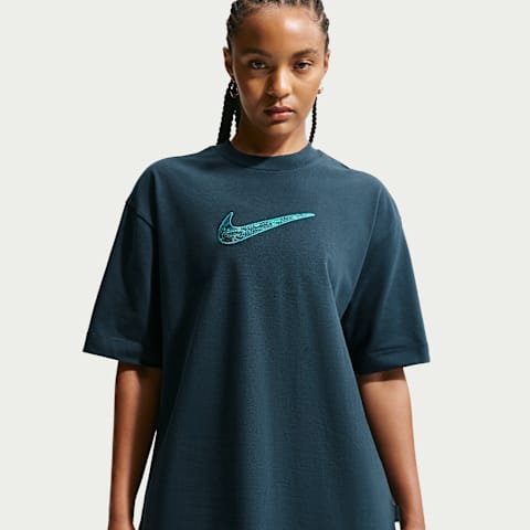 Женская футболка оверсайз Nike Naomi Osaka, цвет: Тёмно-синий