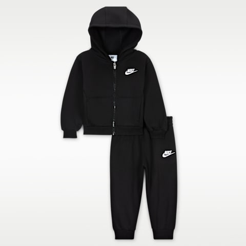 Комплект Nike 2-Piece Club Full-Zip Set для малышей, цвет: Чёрный