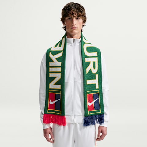 Теннисный шарф Nike Sport, цвет: Зелёный / Белый