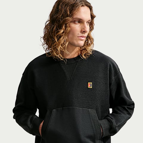 Мужской свитшот Nike Club Rules из махрового трикотажа, цвет: Чёрный / Молочный
