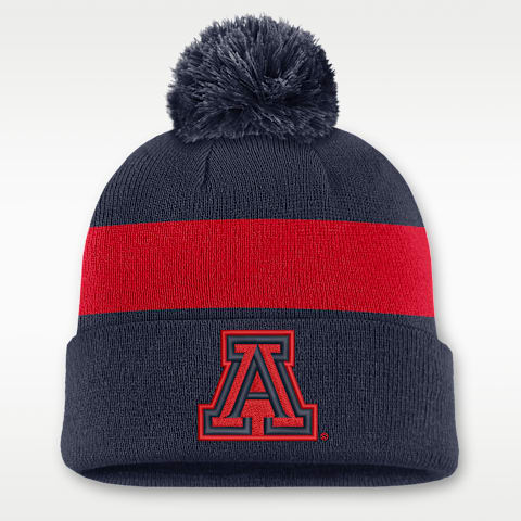 Мужская шапка-бини с отворотом Nike Arizona Peak College, цвет: Тёмно-синий