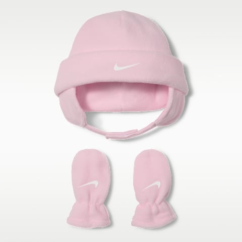 Комплекты Nike Hat and Mittens Set для малышей, цвет: Розовый пенный
