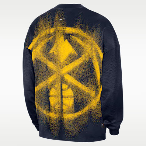 Мужской баскетбольный лонгслив Nike Denver Nuggets Standard Issue, цвет: Тёмно-синий