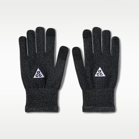 Женские перчатки Nike ACG Dri-FIT Knit (1 Pair), цвет: Чёрный / Снежный белый