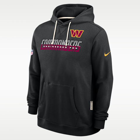 Мужское худи Nike Washington Commanders Sideline Standard Issue Dri-FIT NFL, цвет: Чёрный