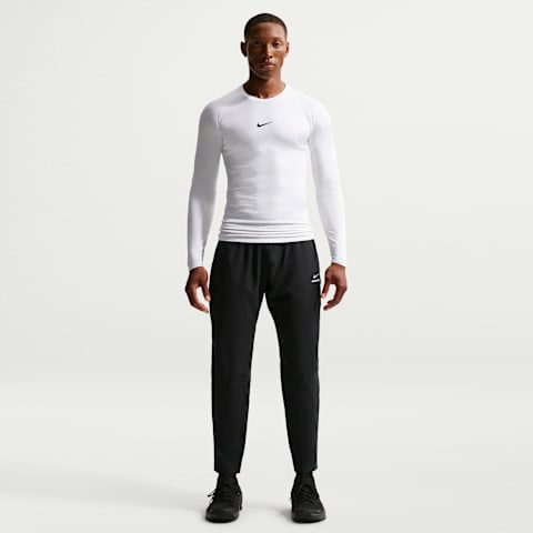 Мужские тренировочные брюки Nike Pro Dri-FIT, цвет: Чёрный / Белый