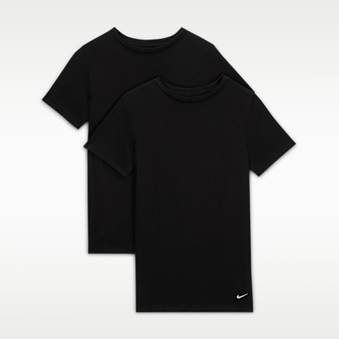 Детские топы Nike Crew Undershirt (2-Pack), цвет: Чёрный