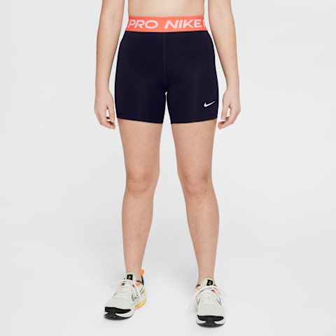 Шорты Nike Pro для девочек, цвет: Чёрный / Белый