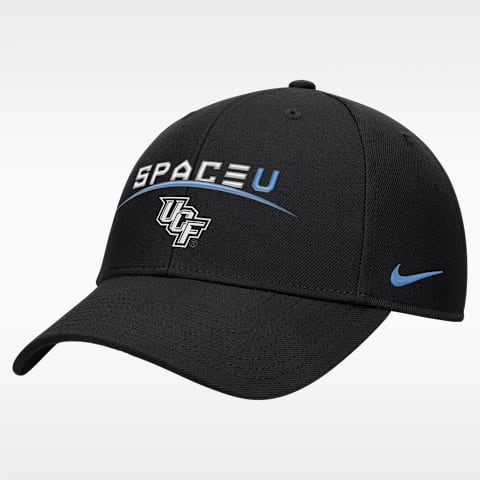 Мужская регулируемая кепка Nike UCF Space Game Dri-FIT, цвет: Чёрный