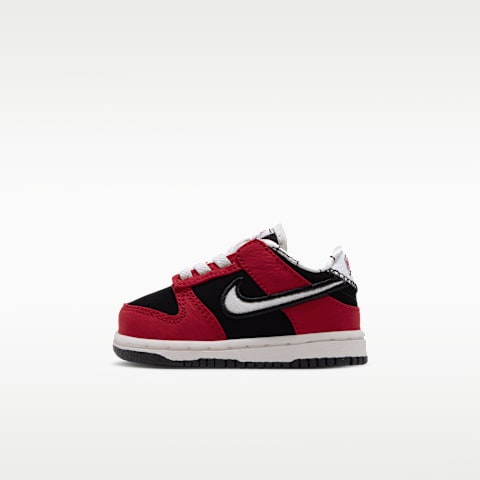 Детские кроссовки Nike Dunk Low LV8 для малышей, цвет: Чёрный / Красный