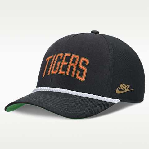 Мужская регулируемая кепка Nike Detroit Tigers Rise MLB, цвет: Чёрный