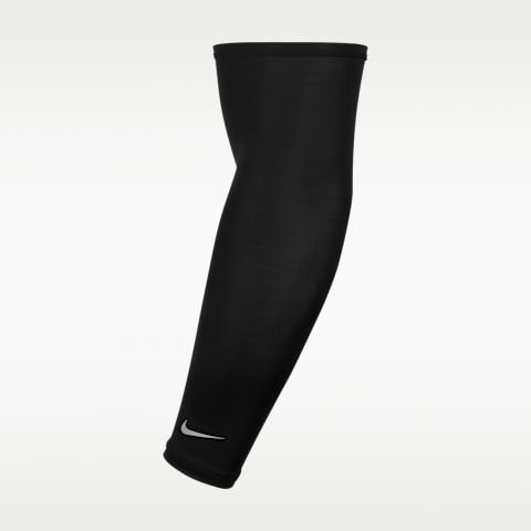 Лёгкие рукава Nike Dri-FIT Lightweight Sleeves 2.0, цвет: Чёрный / Серебряный
