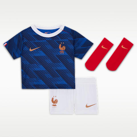 Футбольный комплект для малышей Nike FFF 2026 Stadium Home из 3 предметов, цвет: Королевский синий / Синий