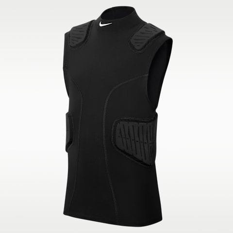 Детский топ Nike Pro HyperStrong 5-Pad Top 2.0, цвет: Чёрный / Белый