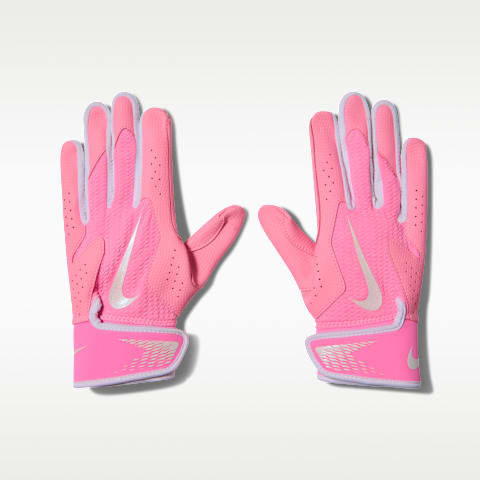 Детские перчатки Nike Hyperdiamond 4.0 Softball Batting (1 Pair), цвет: Розовый / Белый