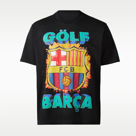 Мужской топ Nike FC Barcelona x Golf Wang Dri-FIT Soccer, цвет: Чёрный