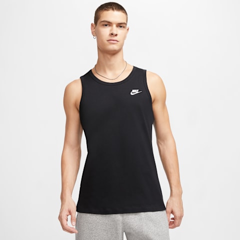 Мужская майка Nike Sportswear Club, цвет: Чёрный / Белый