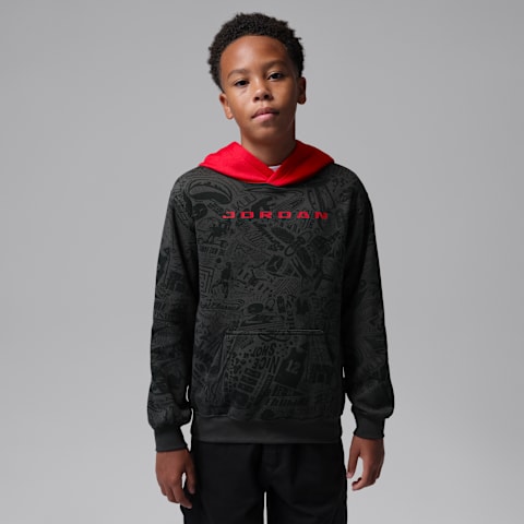 Детские худи Jordan Big Kids' Brooklyn Printed Pullover