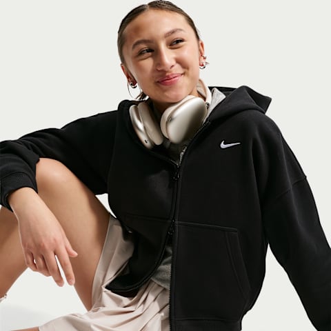 Детские худи Nike Sportswear Studio Fleece Big Kids' (Girls') Oversized Full-Zip