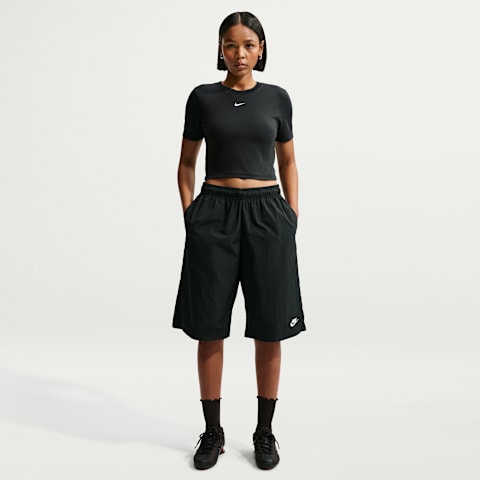 Женские шорты Nike Sportswear Mid-Rise Loose Knee-Length Shorts