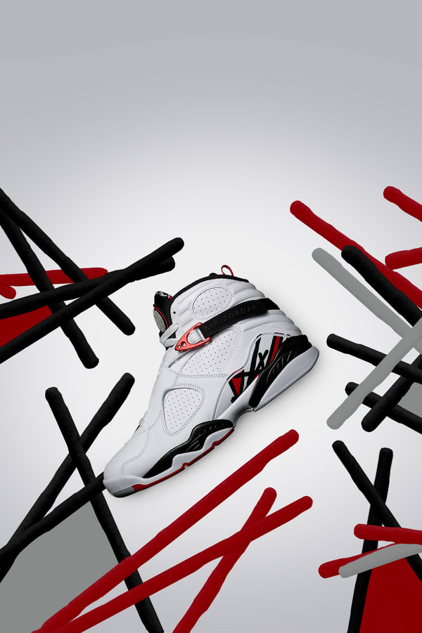 Air Jordan 8 Retro White Black Gym Red Nike SNKRS