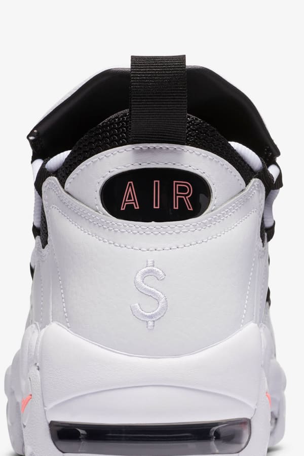 Air more money white black coral chalk top