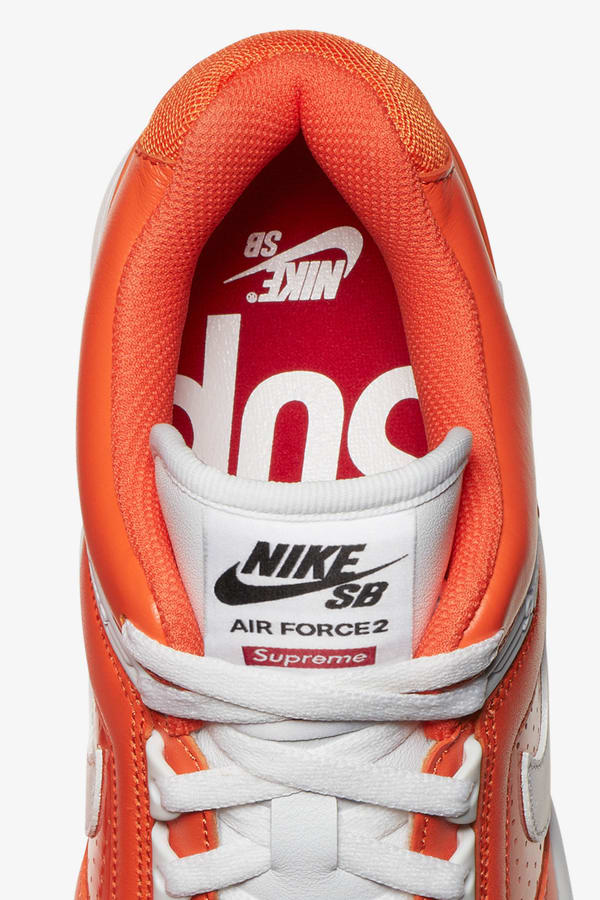 Nike SB AF2 Low Supreme Orange Blaze Nike SNKRS