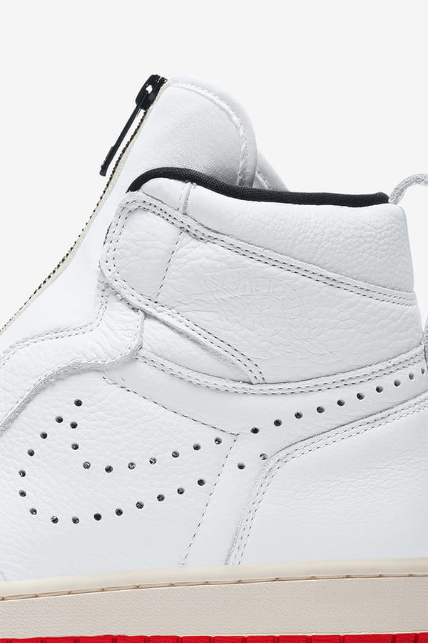 Jordan 1 fashion zip white