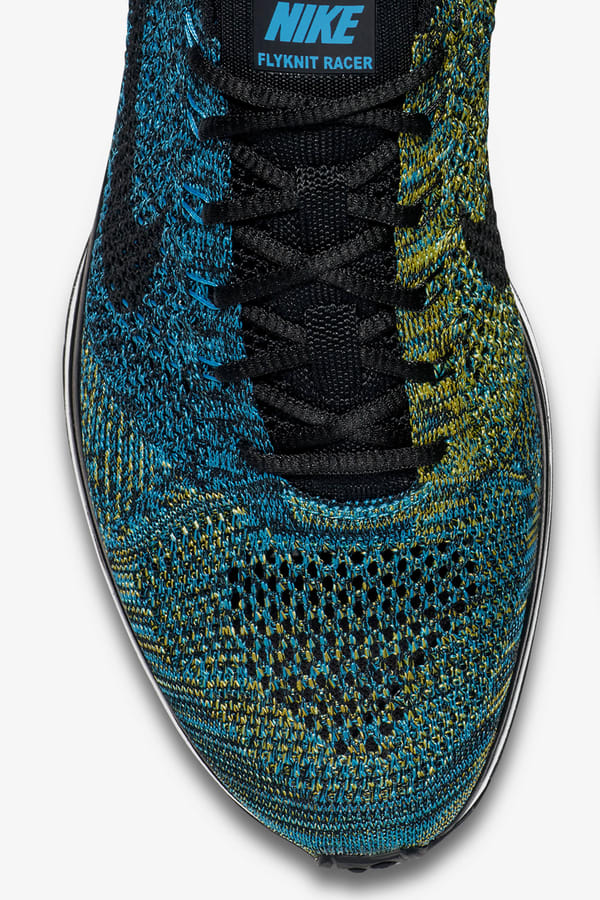 Nike flyknit racer blue glow best sale