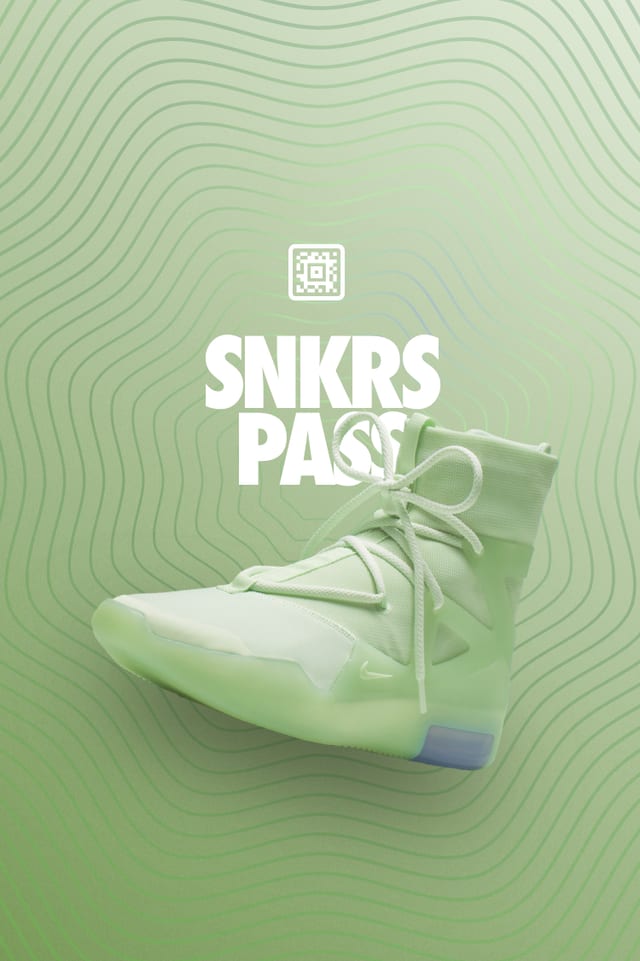 SNKRS Pass Air Fear Of God 1 Frosted Spruce Select Cities. Nike SNKRS