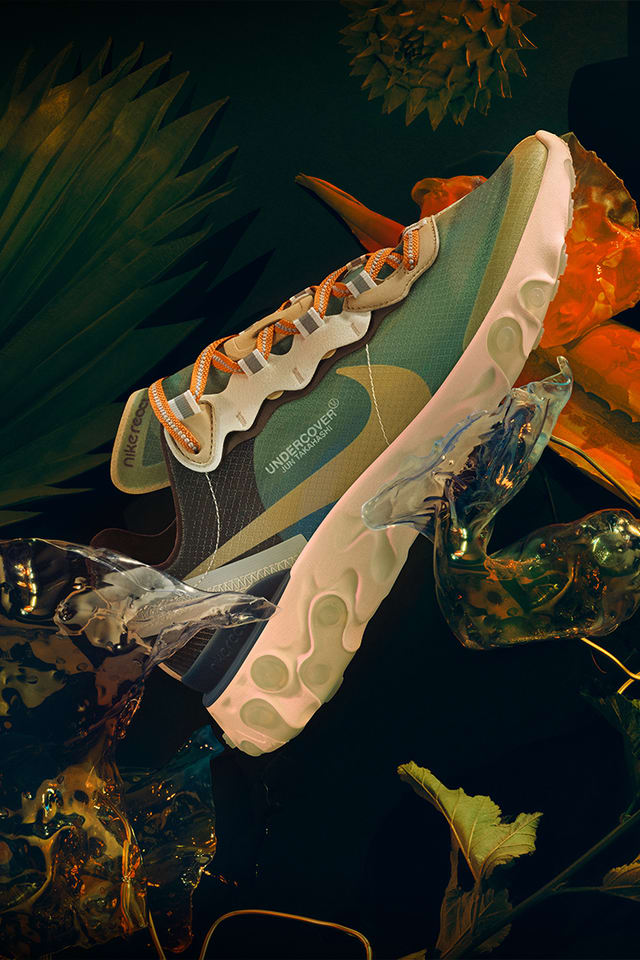 NIKE公式】ナイキ リアクト エレメント 87 アンダーカバー 'Green Mist and Deep Burgundy' (BQ2718-300  / REACT ELEMENT 87: UNDERCOVER). Nike SNKRS