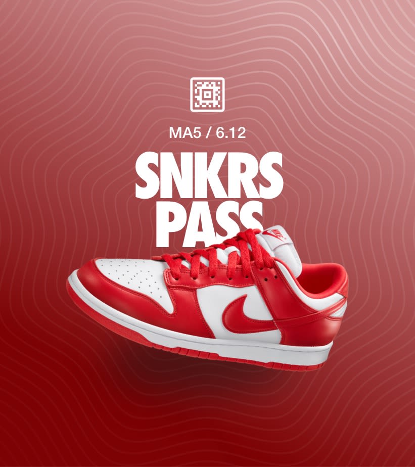 NIKE公式】SNKRS PASS ダンク LOW ''UNIVERSITY RED' (CU1727-100 DUNK