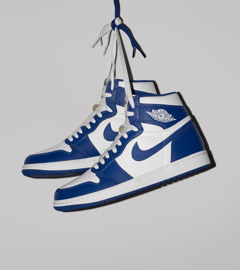 jordan nike blue and white