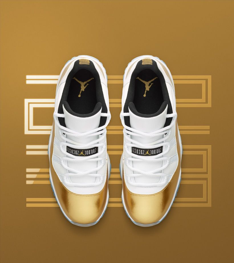 gold and white 11s