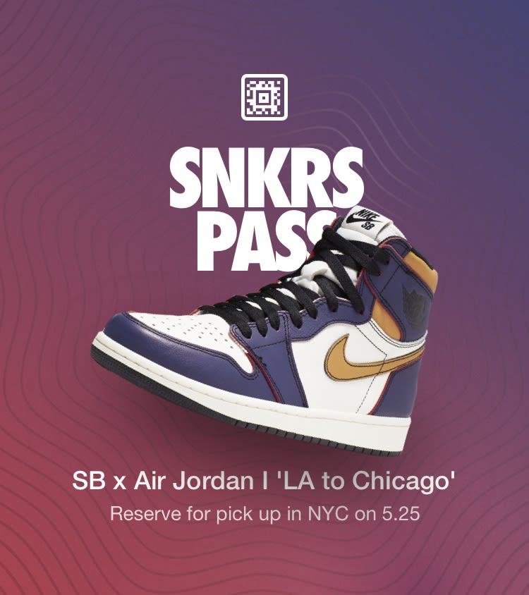 SNKRS Pass: SB x Air Jordan 1 'LA to 