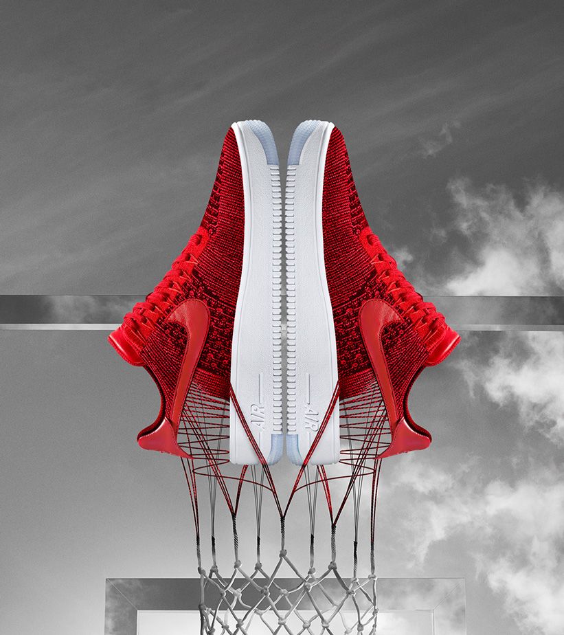 Nike Force 1 Flyknit Low 'University Red' Release Date. Nike SNKRS