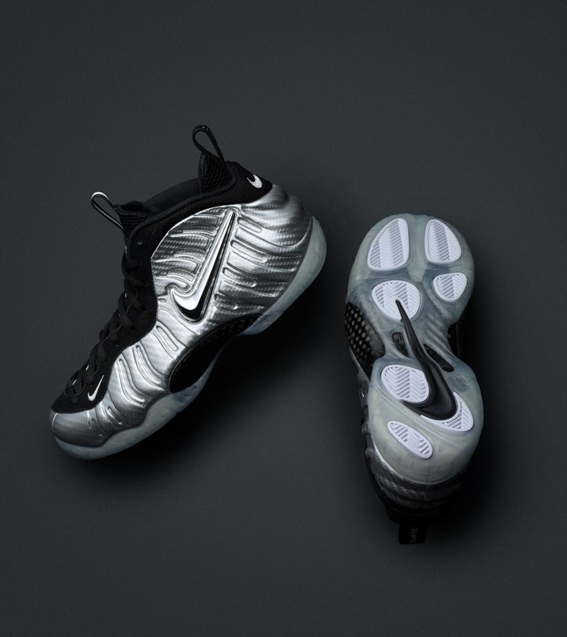 black and silver foamposites