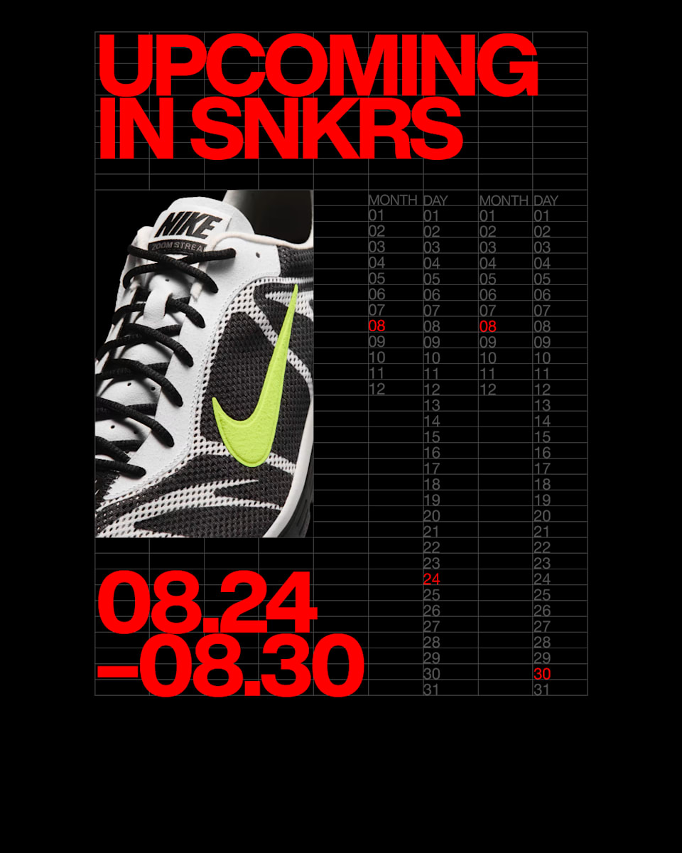 UPCOMING IN SNKRS: 08.24 - 08.30