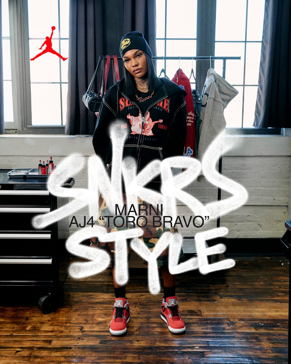 SNKRS Style : Air Jordan 4 "Toro Bravo" avec Marni 