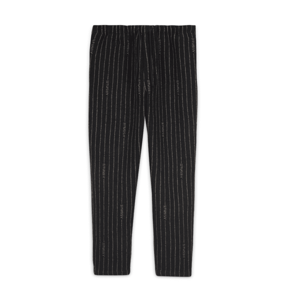 ナイキ ×ステューシー STUSSY  Stripe Wool Pant  DR4021-010 ロゴ刺繍ストライプウールロングパンツ メンズ XXL