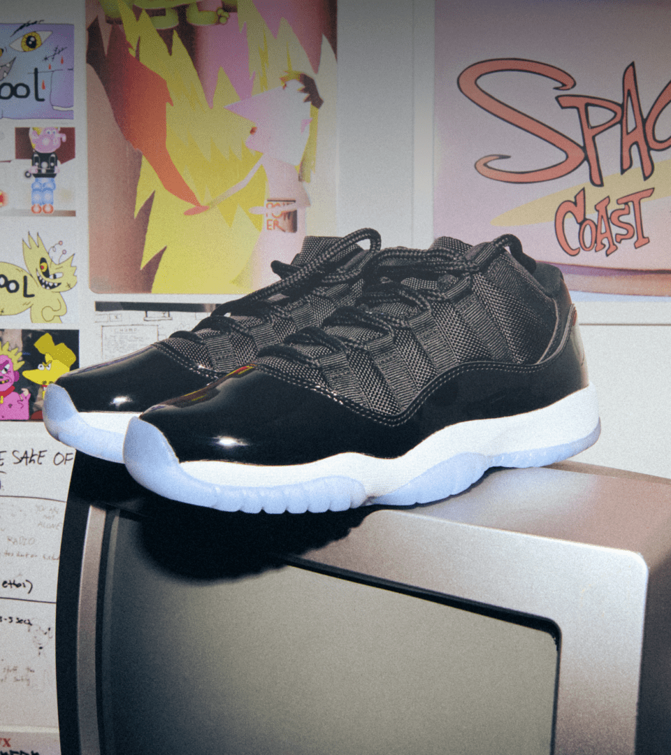 Air Jordan 11 Retro Low OG 'Black and Varsity Royal' with Krool Toys