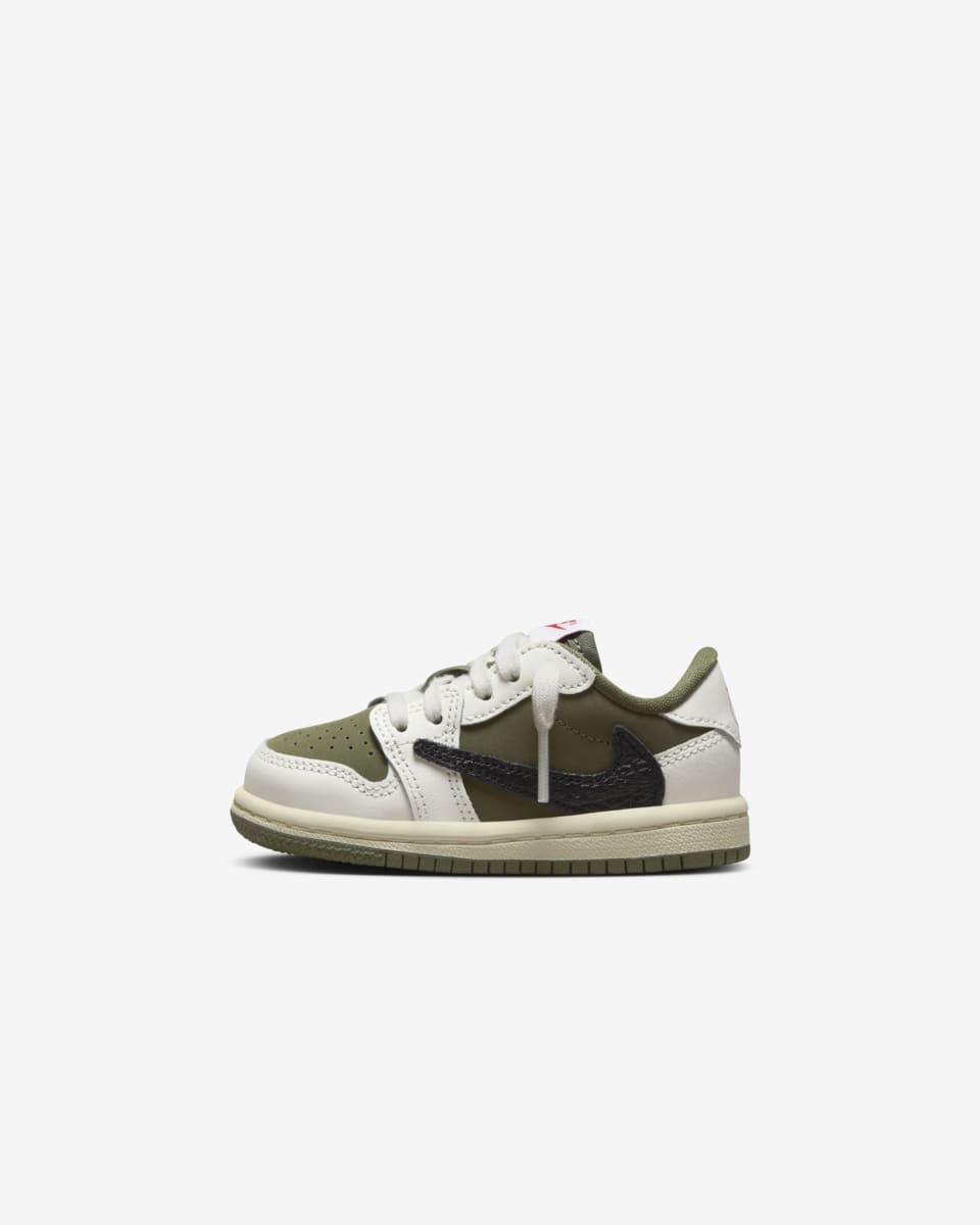 Date de sortie de la Air Jordan 1 Low x Travis Scott « Reverse Olive » pour tout-petit (DO5441-200)