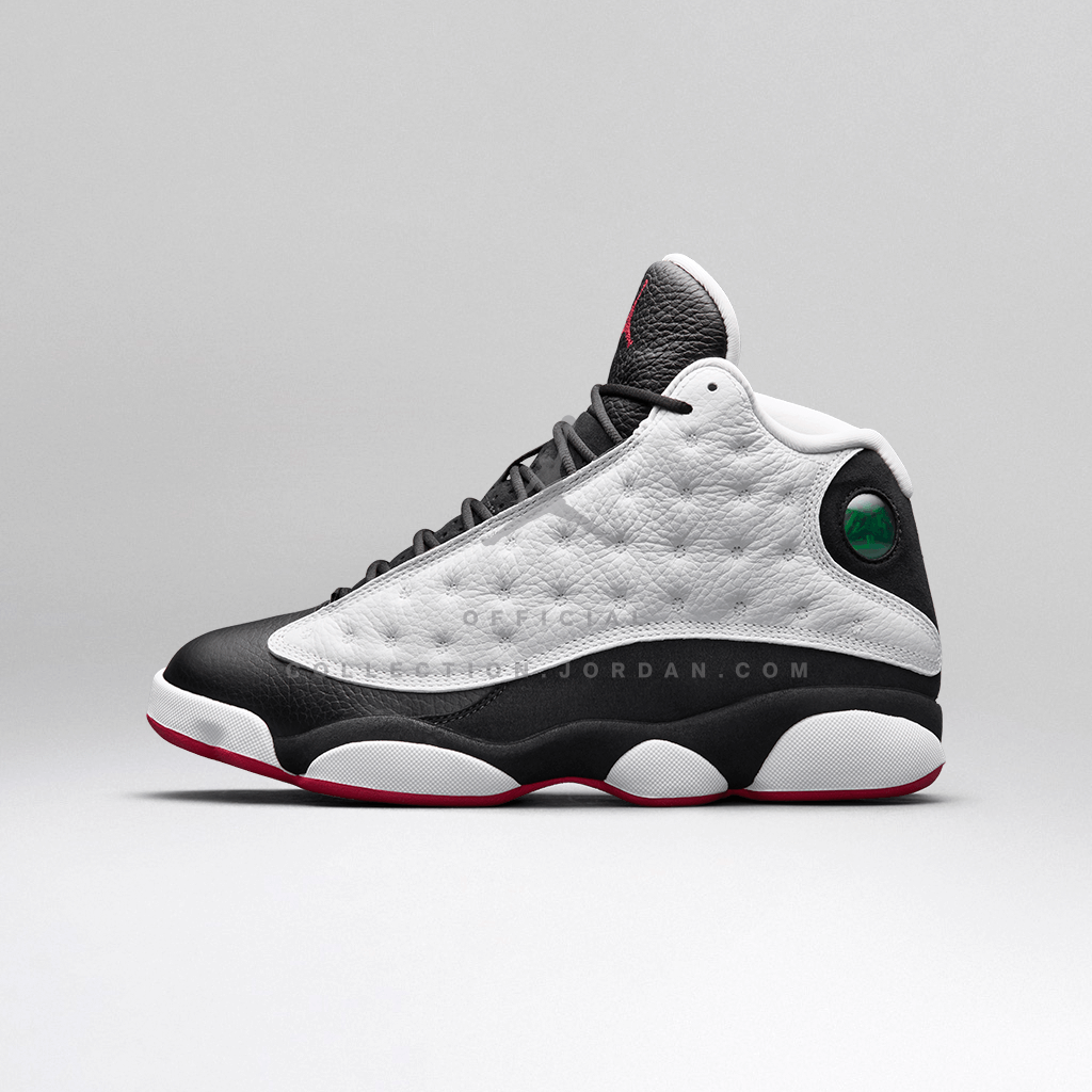 black red white jordan 13