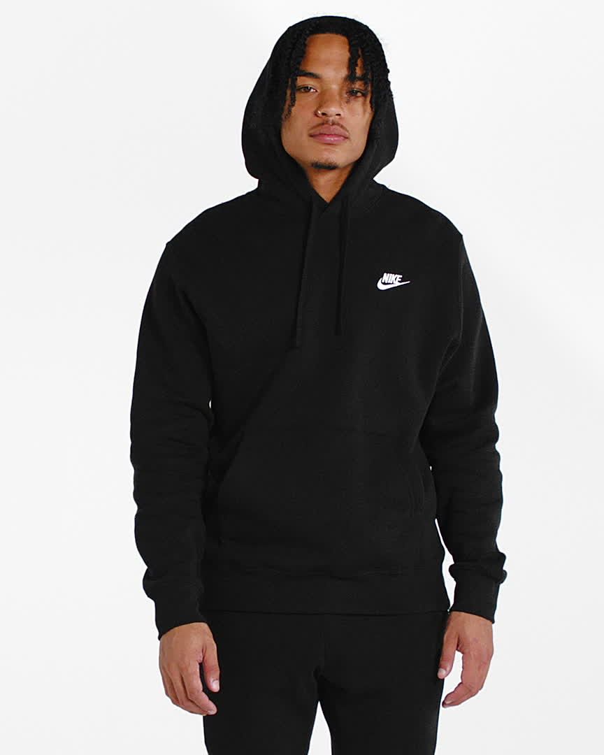 nike team club fleece hoodie anthracite