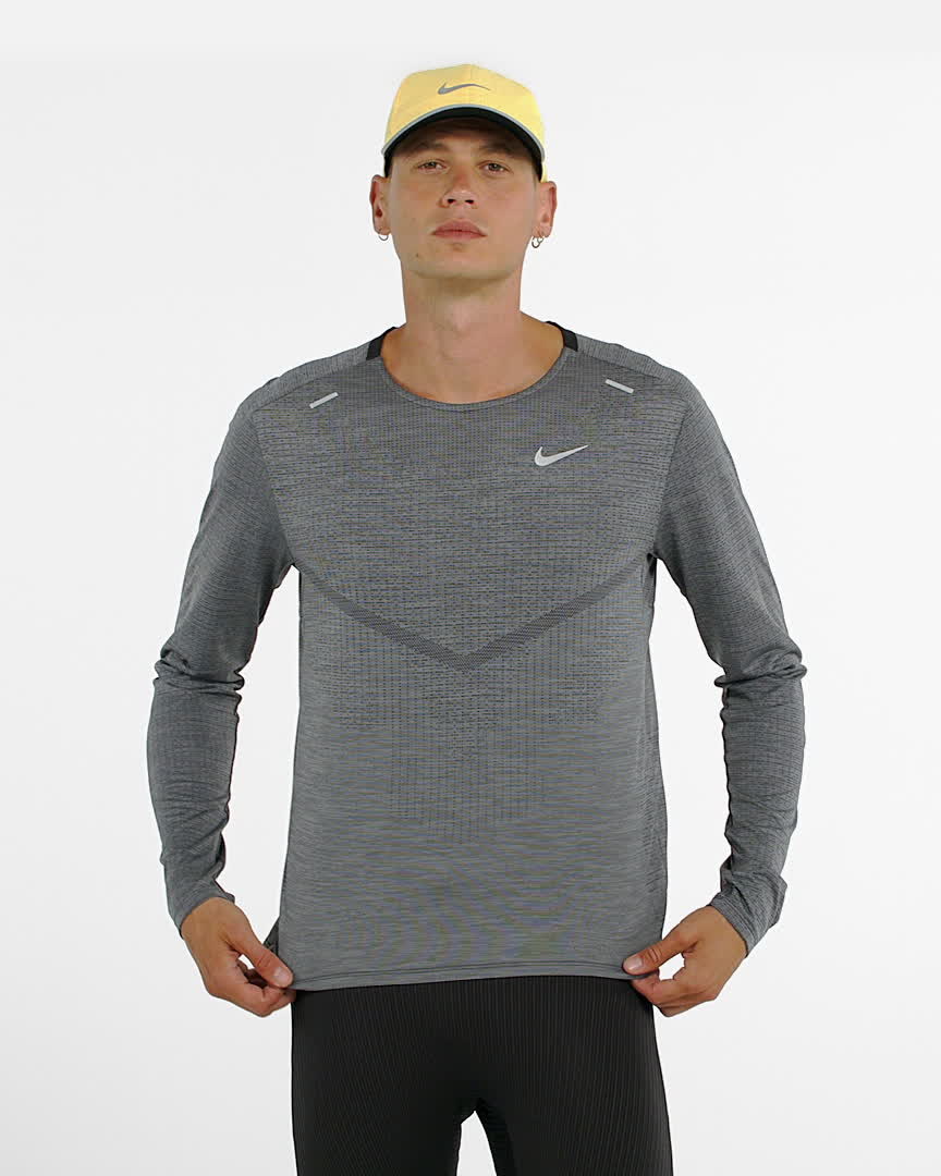 nike dri fit running shirt long sleeve mens